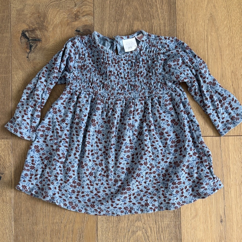 Zara Blue and Red Textured Top